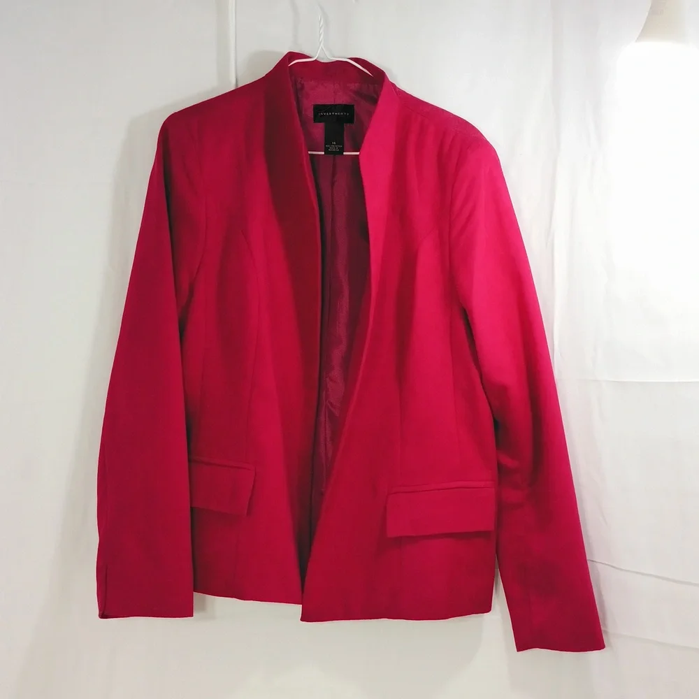 Investments , Vibrant Pink Blazer - Picture 1 of 5